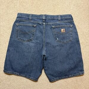 Carhartt Denim Shorts Mens 38 Blue Relaxed Fit Jean Casual Workwear Bermuda